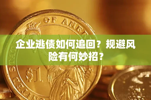 武汉企业逃债如何追回？规避风险有何妙招？