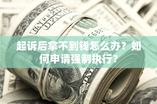 武汉起诉后拿不到钱怎么办？如何申请强制执行？