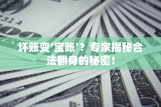 武汉坏账变‘宝账’？专家揭秘合法翻身的秘密！