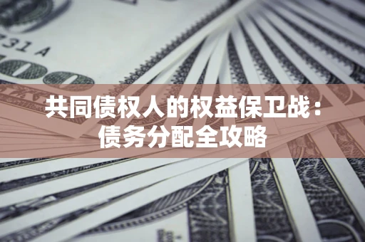 武汉共同债权人的权益保卫战：债务分配全攻略