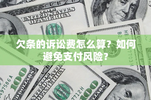 武汉欠条的诉讼费怎么算？如何避免支付风险？