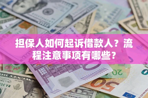 武汉担保人如何起诉借款人？流程注意事项有哪些？